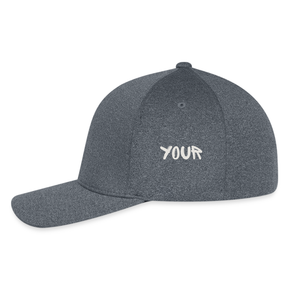 Flexfit Fitted Melange Baseball Cap Shine your Light Hat - dark heather gray