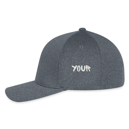 Flexfit Fitted Melange Baseball Cap Shine your Light Hat - dark heather gray