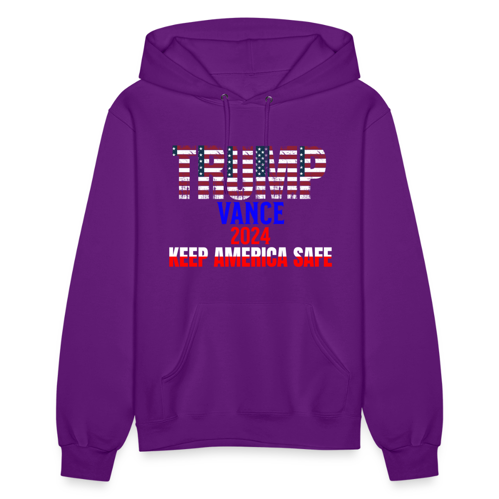 Women's Hoodie Trump Vance Hoodies Keep America safe - purple