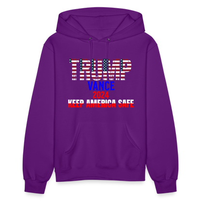 Women's Hoodie Trump Vance Hoodies Keep America safe - purple