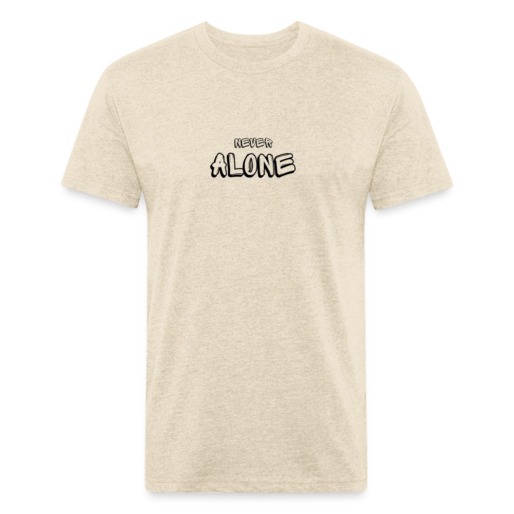 Fitted unisex/Poly T-Shirt by Next Level never alone - heather cream