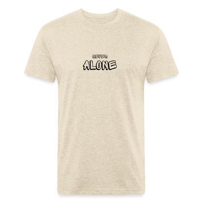 Fitted unisex/Poly T-Shirt by Next Level never alone - heather cream