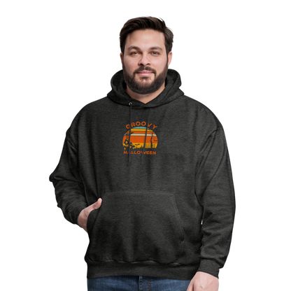 Men's Hoodie groovy halloween - charcoal grey