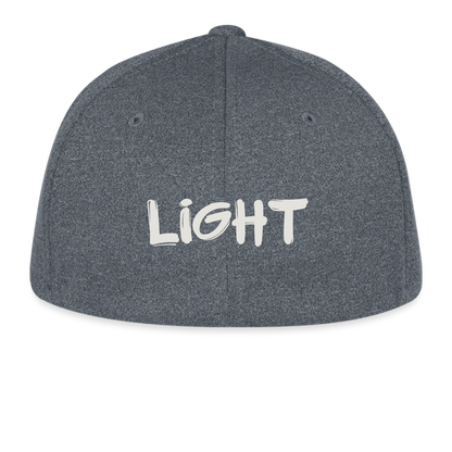 Flexfit Fitted Melange Baseball Cap Shine your Light Hat - dark heather gray