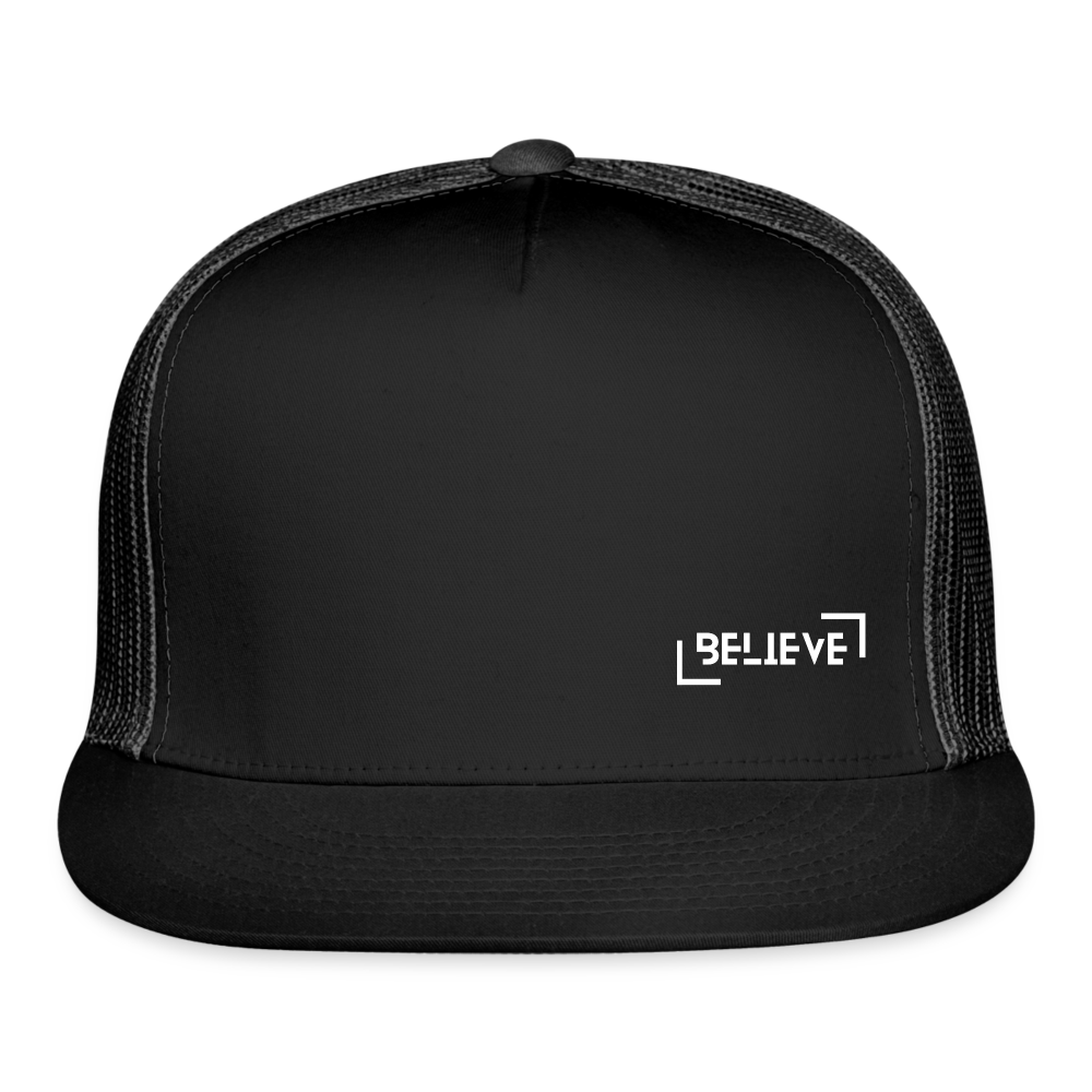 Trucker Cap believe hat - black/black