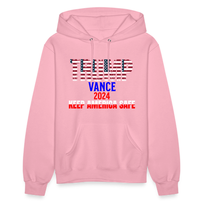 Women's Hoodie Trump Vance Hoodies Keep America safe - classic pink