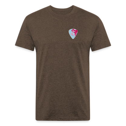 Fitted Cotton/Poly T-Shirt by Next Level guitar pick music shirt - heather espresso