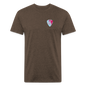 Fitted Cotton/Poly T-Shirt by Next Level guitar pick music shirt - heather espresso