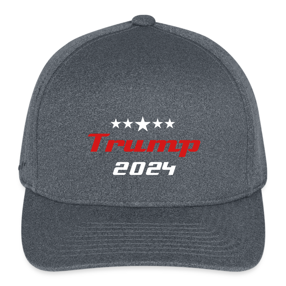 Flexfit Fitted Melange Baseball Cap Trump Hat Maga - dark heather gray