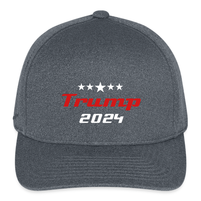 Flexfit Fitted Melange Baseball Cap Trump Hat Maga - dark heather gray