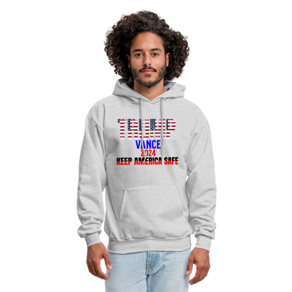 Men's Hoodie Trump Vance Hoodies Keep America Safe - ash 