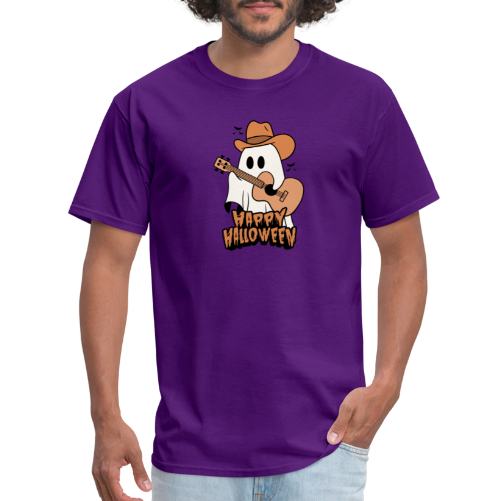 Unisex Classic T-Shirt happy halloween guitar shirt - purple