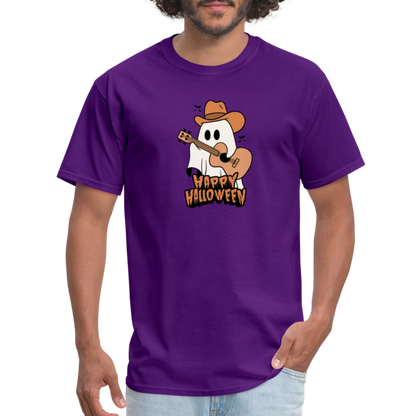 Unisex Classic T-Shirt happy halloween guitar shirt - purple