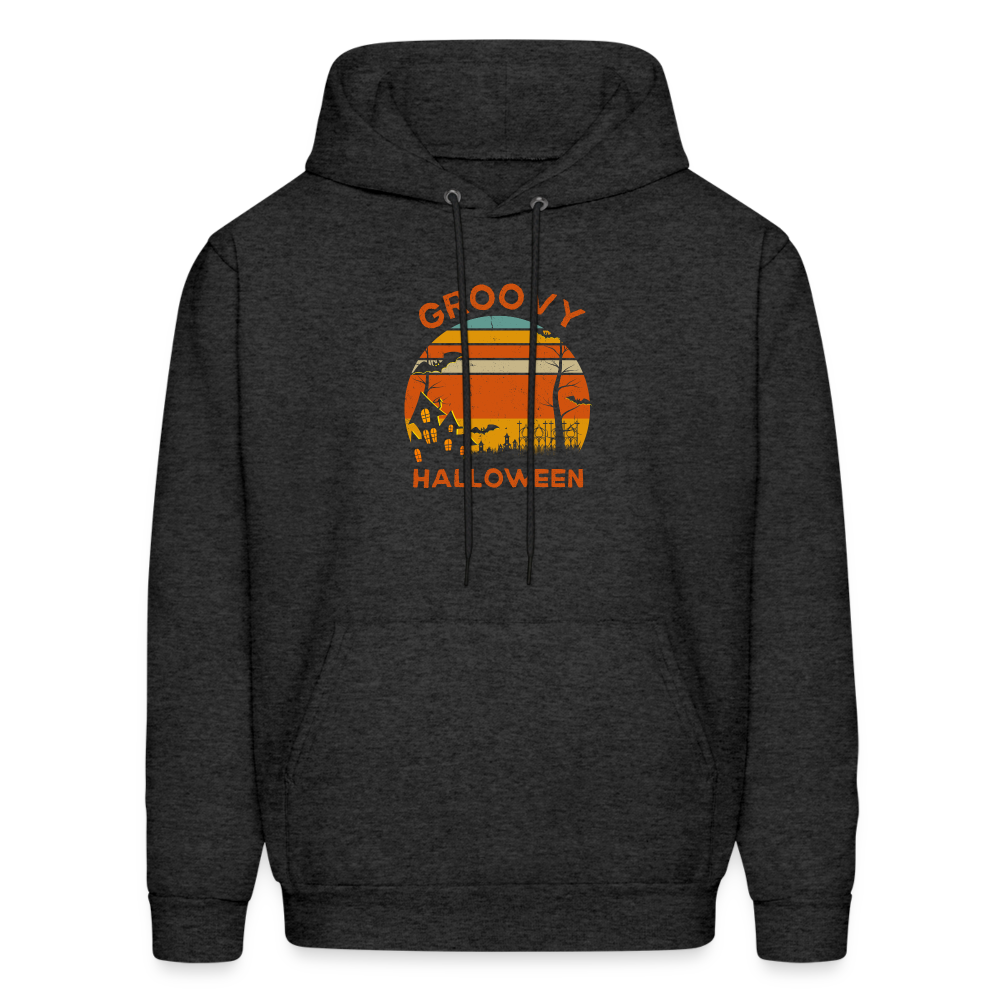 Men's Hoodie groovy halloween - charcoal grey