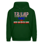 Men's Hoodie Trump Vance Hoodie Keep America Safe - forest green