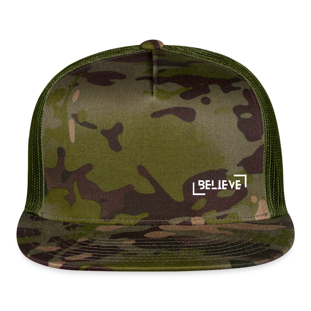 Trucker Cap believe hat - MultiCam\green