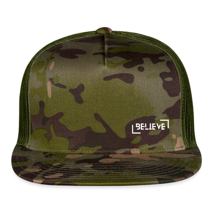 Trucker Cap believe hat - MultiCam\green