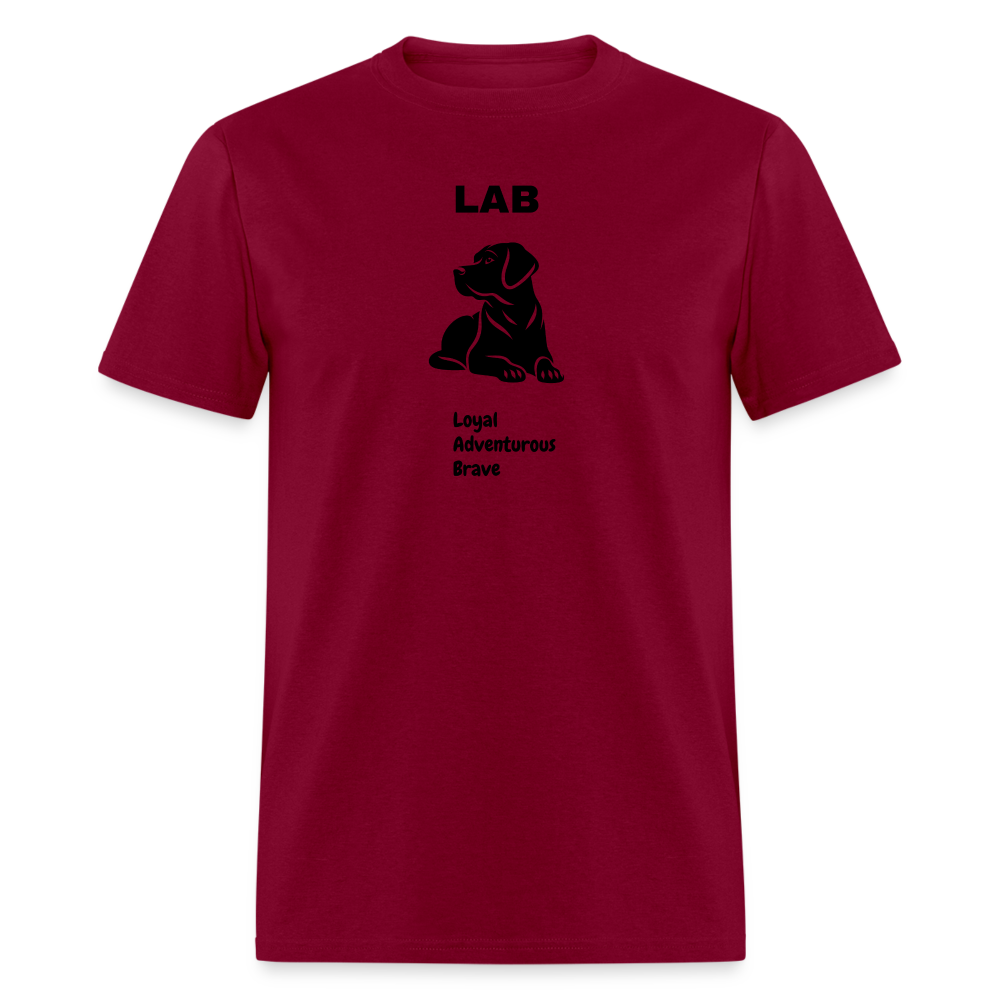 Unisex Classic T-Shirt lab dog lover shirt - burgundy