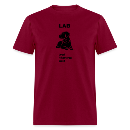 Unisex Classic T-Shirt lab dog lover shirt - burgundy