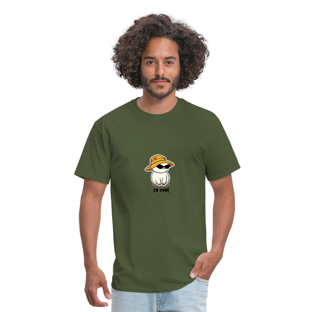 Unisex Classic T-Shirt cat so cool - military green