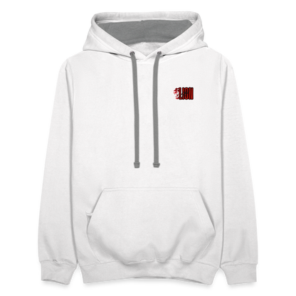 Contrast Hoodie lion - white/gray