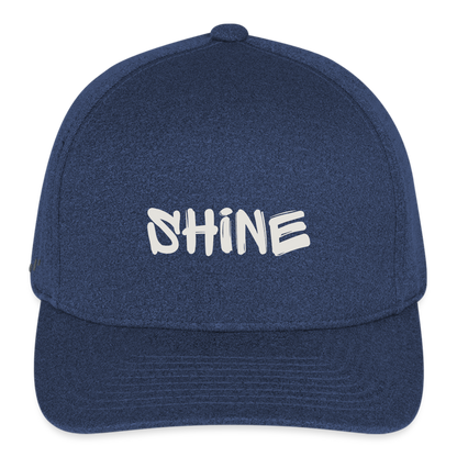 Flexfit Fitted Melange Baseball Cap Shine your Light - heather navy