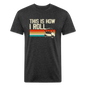 Fitted Cotton/Poly T-Shirt by Next Level this is how I roll Golfing - heather black