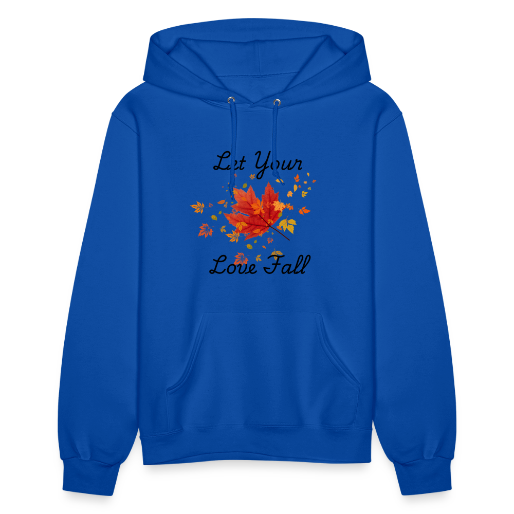 Women's Hoodie womens fall hoddies let your love fall - royal blue