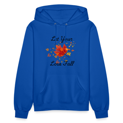 Women's Hoodie womens fall hoddies let your love fall - royal blue