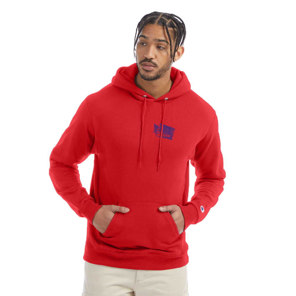 Champion Unisex Powerblend Hoodie made in Washington - Scarlet