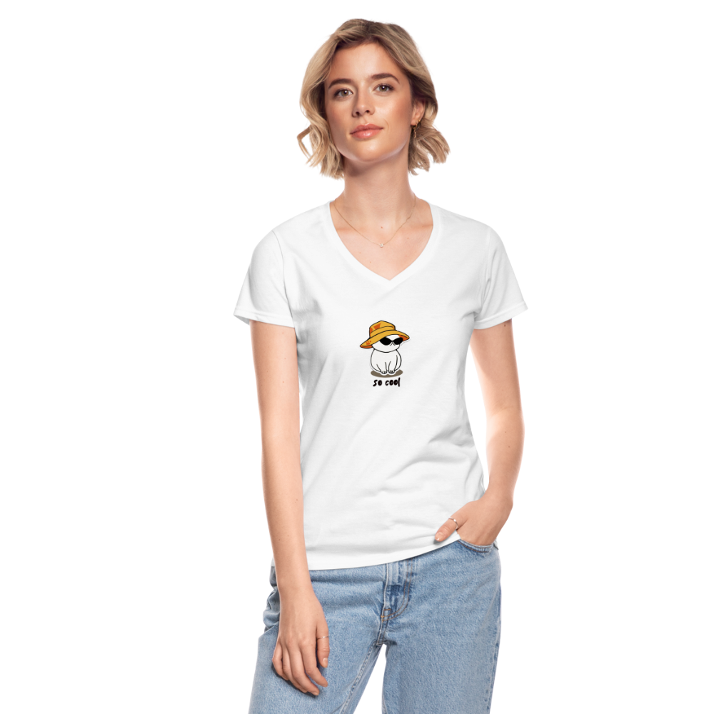 Women's V-Neck T-Shirt so cool - white