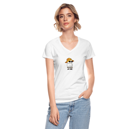 Women's V-Neck T-Shirt so cool - white