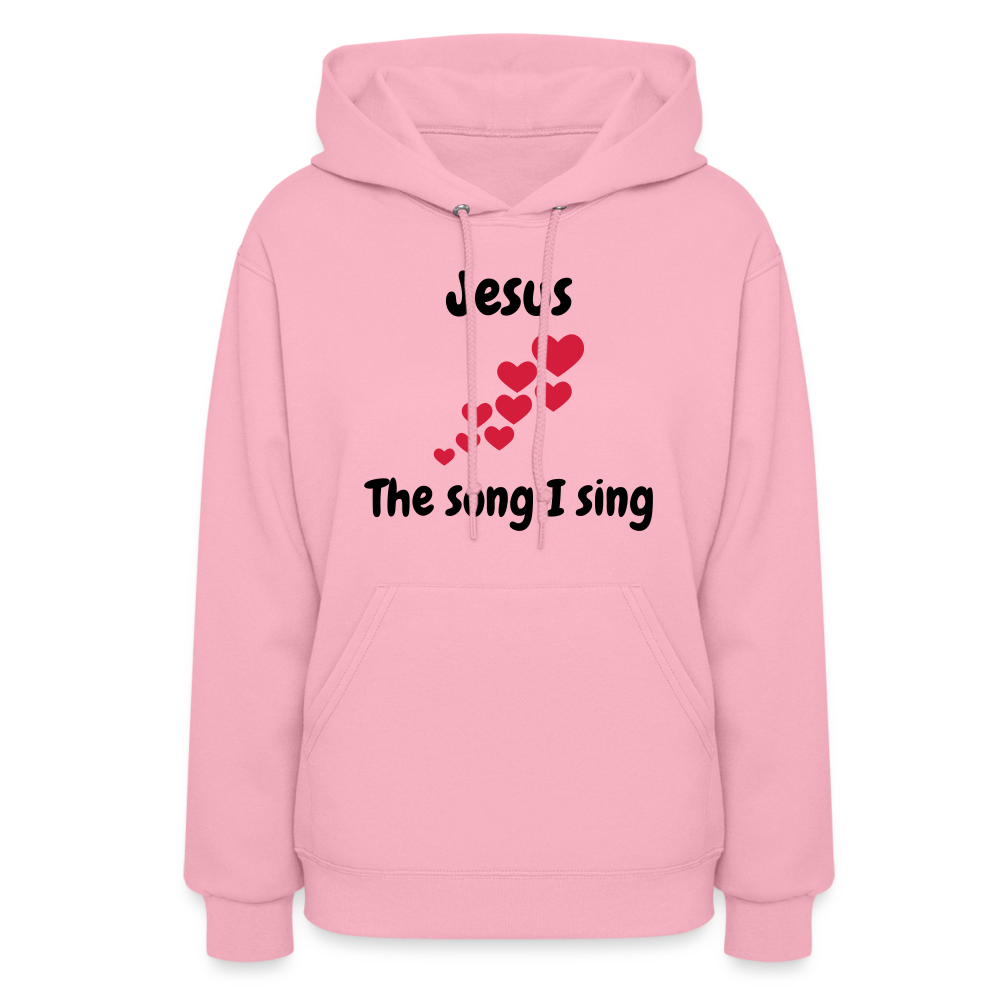 Women's Hoodie Jesus the song that I sing - classic pink