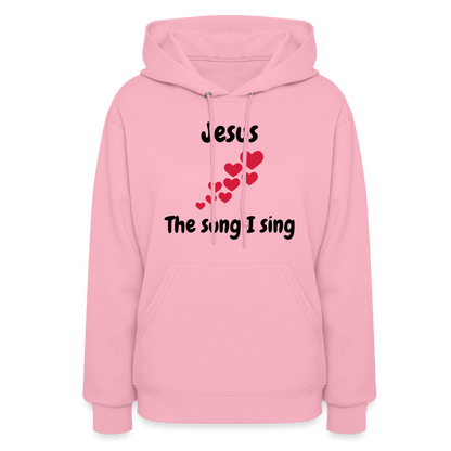 Women's Hoodie Jesus the song that I sing - classic pink