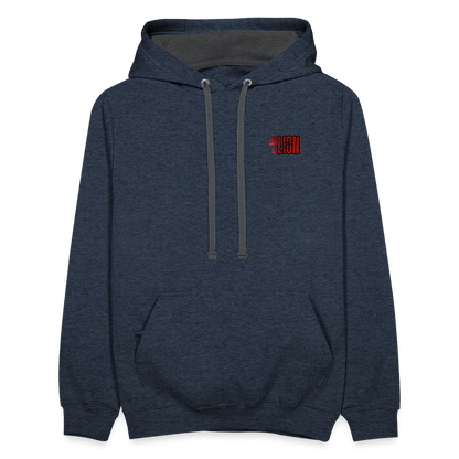 Contrast Hoodie lion - indigo heather/asphalt