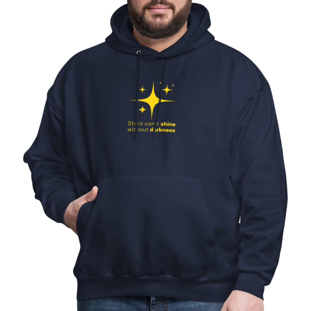 Men's Hoodie stars cant shine without darkness - navy