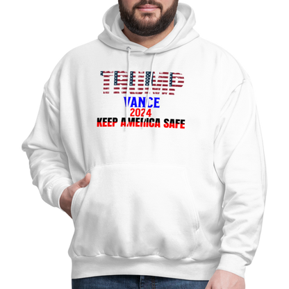 Men's Hoodie Trump Vance Hoodies Keep America Safe - white