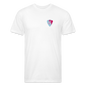 Fitted Cotton/Poly T-Shirt by Next Level guitar pick music shirt - white