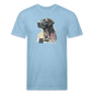 Fitted Cotton/Poly T-Shirt by Next Level Lab Lover dog shirts - heather blue