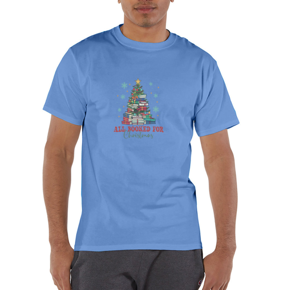 Champion Unisex T-Shirt Christmas Shirt - sky blue