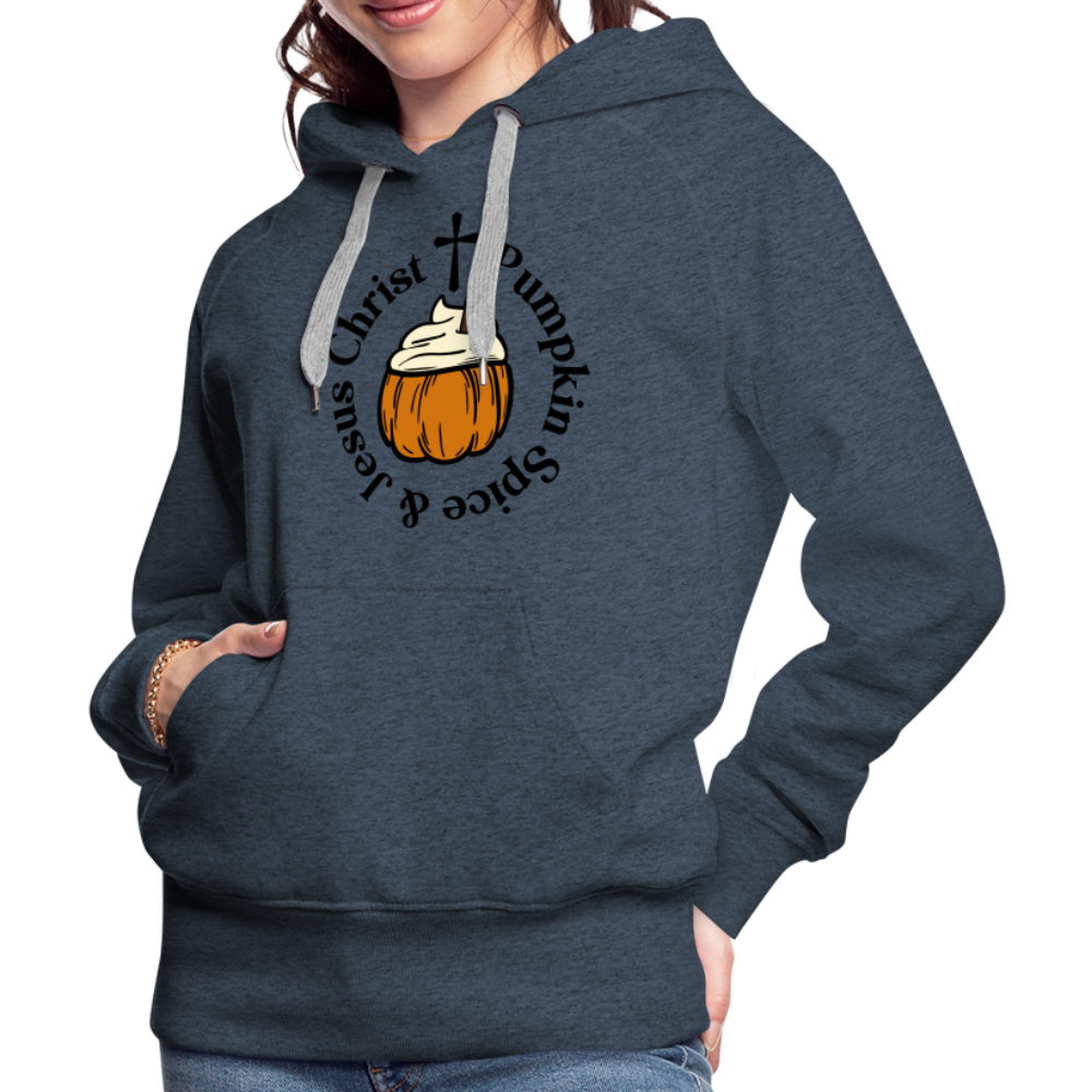 Women’s Premium Hoodie pumpkin spice hoodie - heather denim