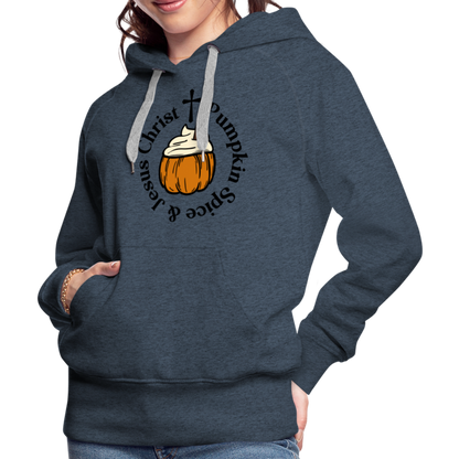 Women’s Premium Hoodie pumpkin spice hoodie - heather denim