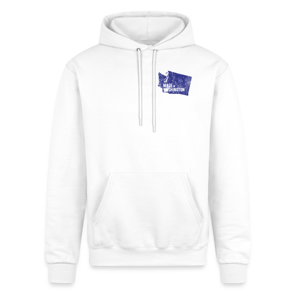 Champion Unisex Powerblend Hoodie made in Washington - white