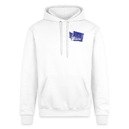 Champion Unisex Powerblend Hoodie made in Washington - white