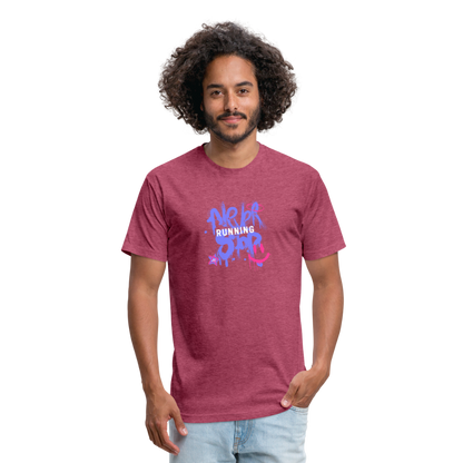 Fitted Cotton/Poly T-Shirt by Next Level never stop running - heather burgundy