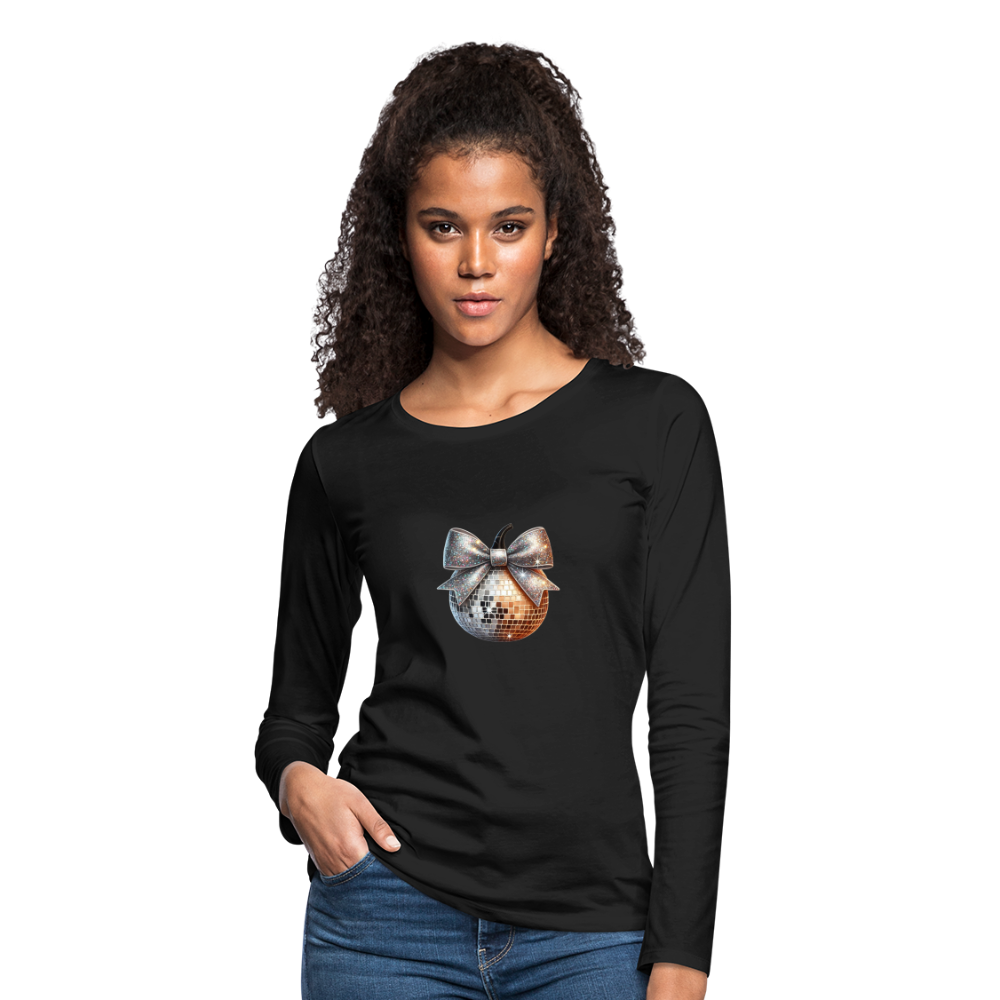 Women's Premium Long Sleeve T-Shirt disco ball - black