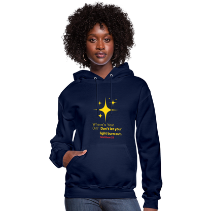 Women's Hoodie wheres your oil - navy