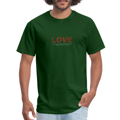 Unisex Classic T-Shirt no greater love than this love shirt - forest green