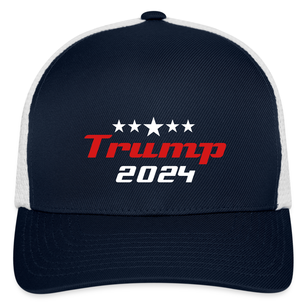 Flexfit Fitted Baseball Cap Trump 2024 hat - navy/white