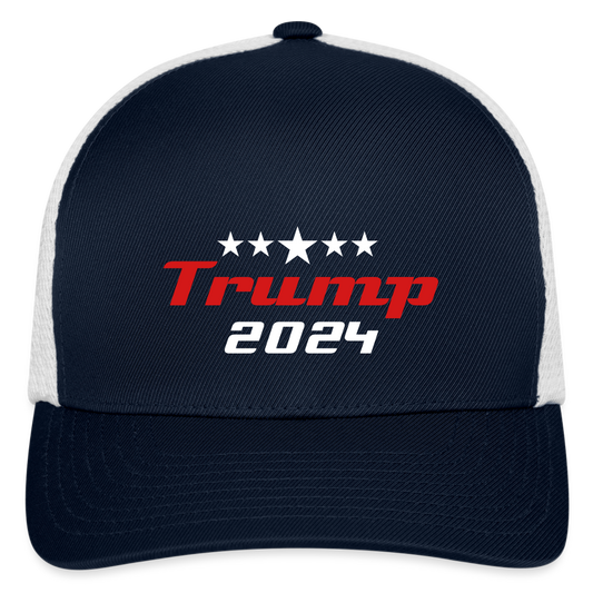 Flexfit Fitted Baseball Cap Trump 2024 hat - navy/white